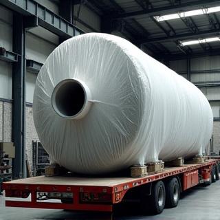 Industrial manufacturing machinery being transported