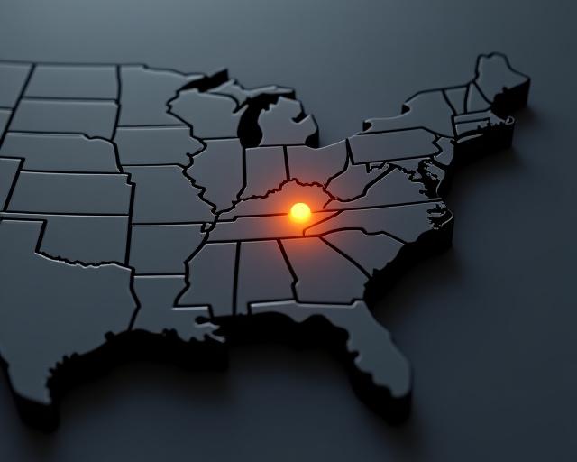 Map visualization of PHK regional trucking coverage across the Midwest